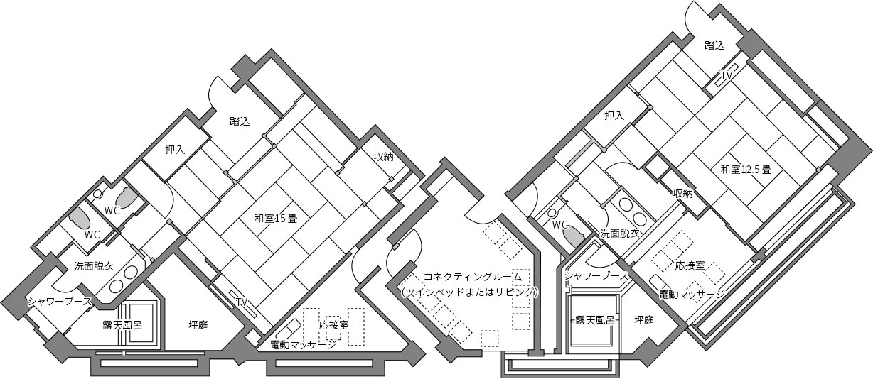 星の棟 Bタイプ　スイート和室の間取り図